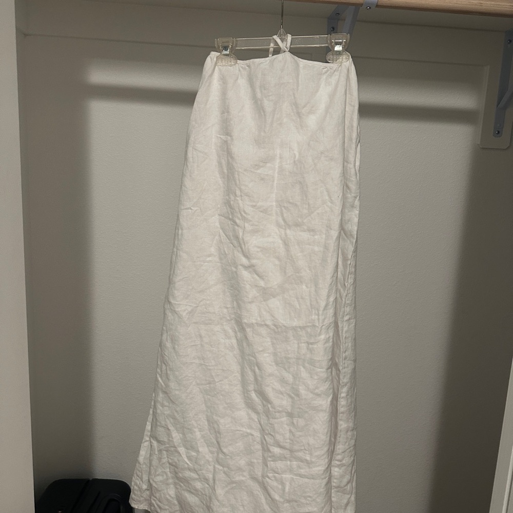 Reformation Linen Halter Midi Dress
